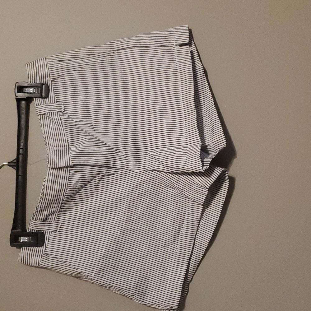 Womens blue/ stripes mini short shorts